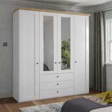 4 Door 2 Mirrored FU Wardrobe 3