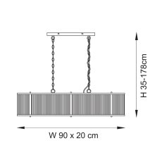 Ridgeton 3 Light Linear Pendant 5