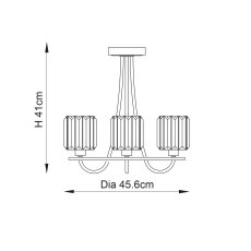 Berenice 3 Light Semi Flush 6