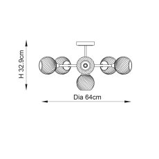 Allegra 6 Light Semi Flush 5