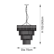 Marietta 16 Light Tiered Pendant 6