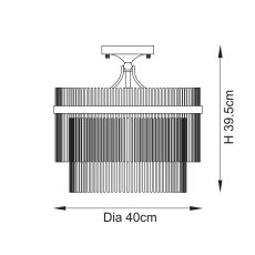 Marietta 3 Light Semi Flush 6