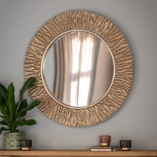 Falia Round Mirror Gold 2