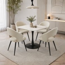 Whitmore Dining Set White 2