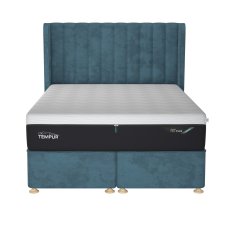 Tempur Suffolk Continental Drawer Divan Base Teal Velvet