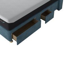 Tempure Suffolk Conti Draw Divan Velvet Teal 3