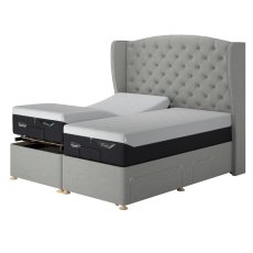 Tempur Sufffolk Adj Disc Divan Light Grey 3