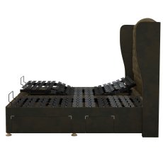 Temp Suffolk Adj Disc Divan Olive Velvet 4
