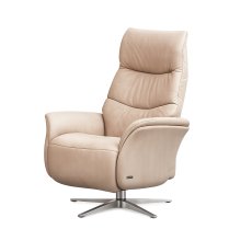 Himolla Azure Small Manual Armchair with Stainless Steel Metal Star Basel