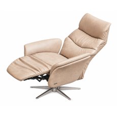 Himolla Azure Small Manual Armchair with Stainless Steel Metal Star Basel