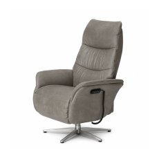 Himolla Azure Large Electric 3 Motor Armchair with Stainless Steel Metal Star Base