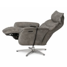 Himolla Azure Large Electric 3 Motor Armchair with Stainless Steel Metal Star Base