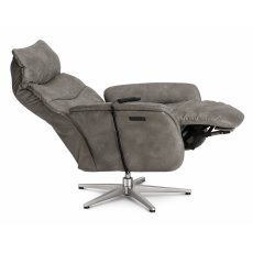 Himolla Azure Large Electric 3 Motor Armchair with Stainless Steel Metal Star Base