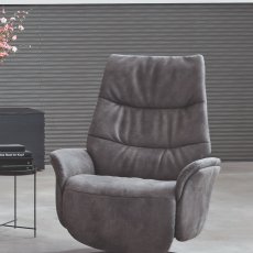 Himolla Azure Electric Large Lift & Rise Armchair with Stainless Steel Metal Star Base