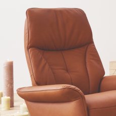 Himolla Lupo Small Manual Armchair with Stainless Steel Metal Star Base