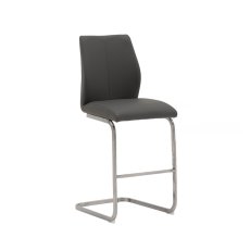 Alessi Counter Stool Brushed Steel Grey 1