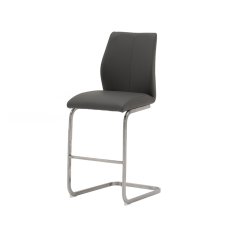 Alessi Counter Stool Brushed Steel Grey 3