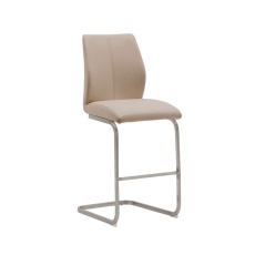 Alessi Counter Stool Brushed Steel White 1