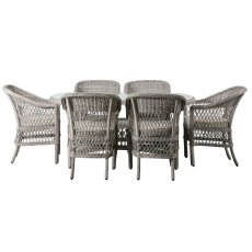 Menton 6 Seater Oval Dining Set 2