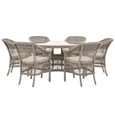 Menton 6 Seater Round Dining Set 2