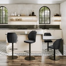 budapest bar stool - charcoal 2