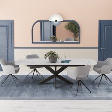 Pheonix Dining Table - Matt Marble 4