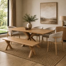 Arden Table, 4 Nina Chairs & Bench 1