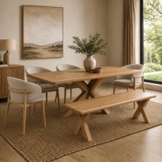 Arden Table, 4 Nina Chairs & Bench 2
