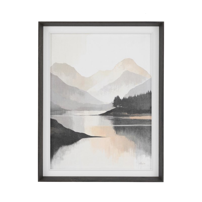 Mountain Reflections Framed Canvas 1