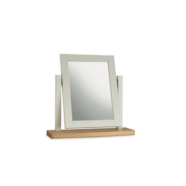 Cookes Collection Camden Soft Grey And Pale Oak Vanity Mirror
