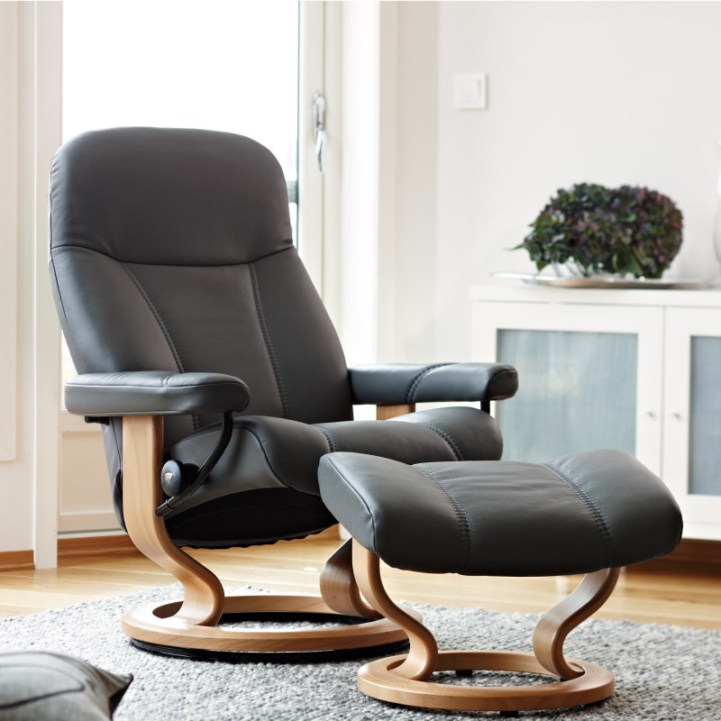 Stressless Ambassador Chair & Stool | Cookes Furniture