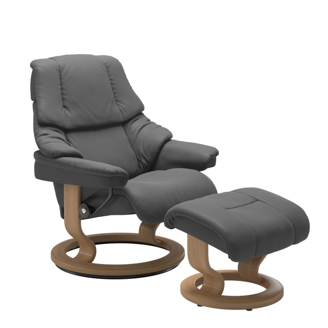 Stressless Reno Medium Chair & Stool Classic Base 1
