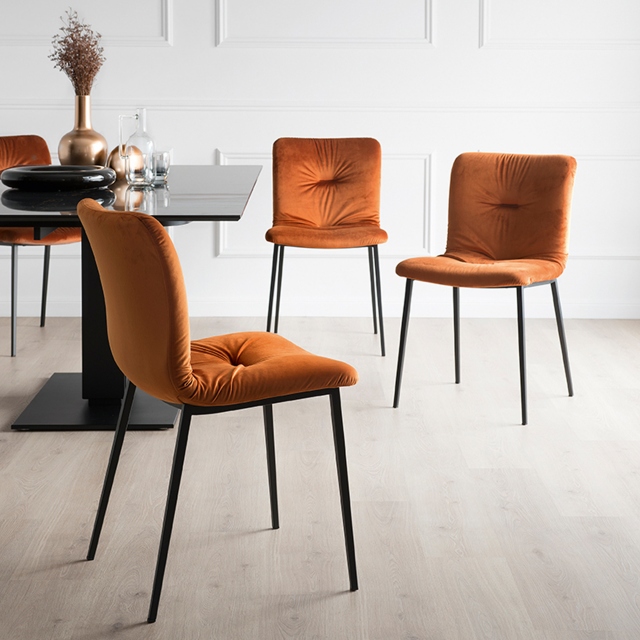 Chairs Calligaris Annie Dining Chair, Orange Dining Chairs Uk