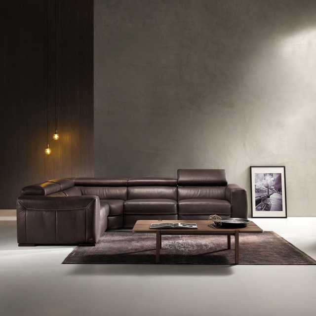 Natuzzi Editions Forza Electric, Natuzzi Brown Leather Sofa