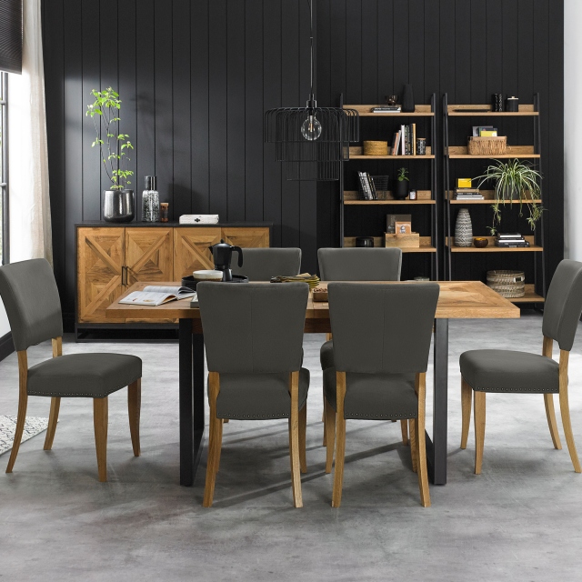 Cookes Collection Iris Medium Extending Dining Table and 6 Chairs 1