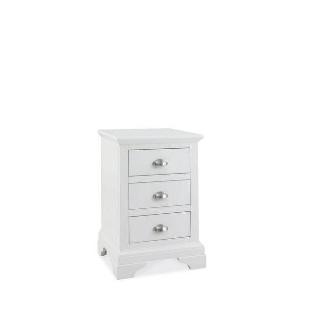 Cookes Collection Camden White 3 Drawer Nightstand 