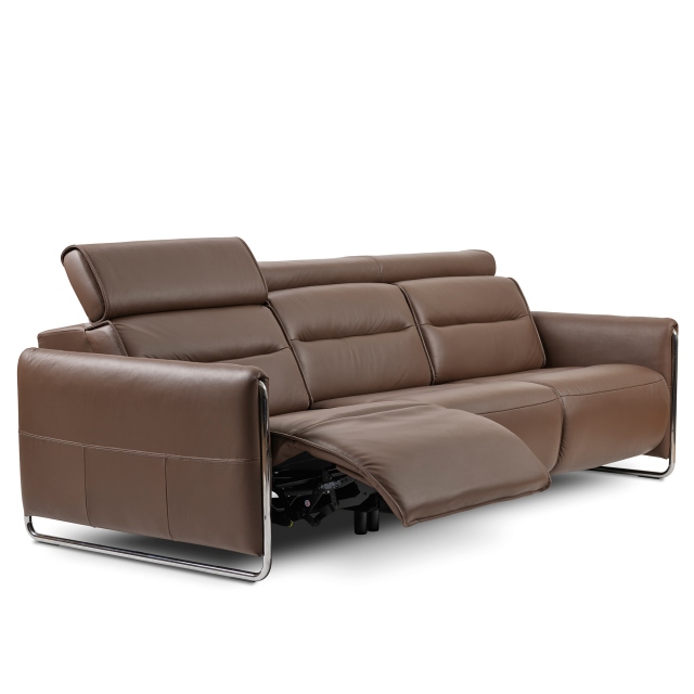 3 Seater Power Recliner Sofa, 3 Seater Leather Power Recliner Sofa