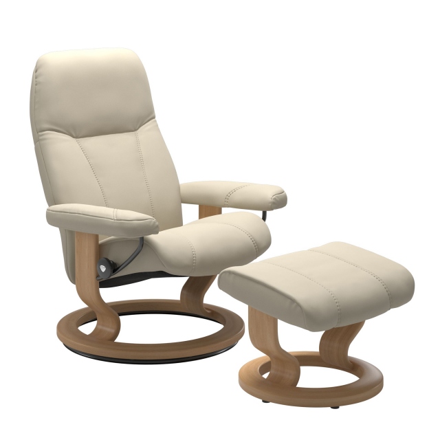 Stressless Promotional Consul Large Classic Chair and Stool