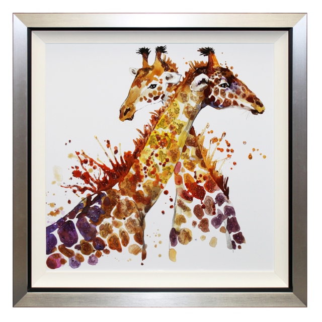 Giraffes Can’t Dance Liquid Art Framed Print 1