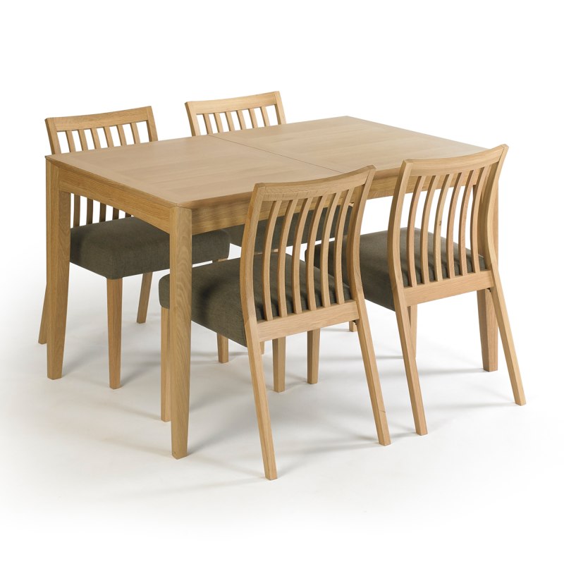ROMY OAK DINING Cookes Collection Low Back Slat Chair Fabric