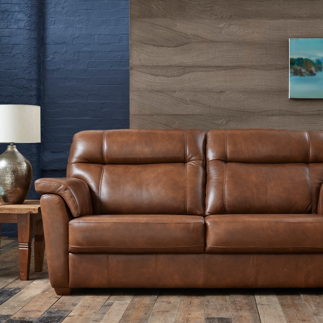 Cookes Collection Lepus Leather 3, Leather 3 Seater Sofa