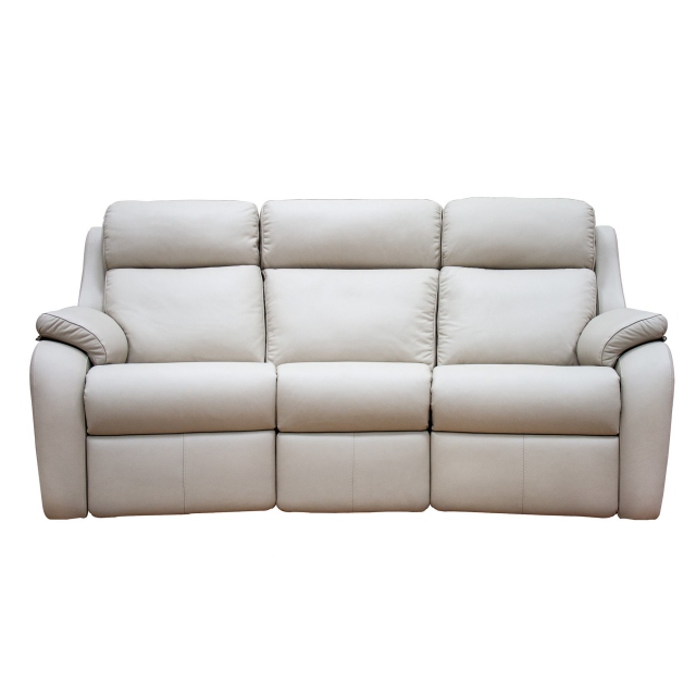 G Plan Kingsbury Curved 3 Seater Leather Sofa