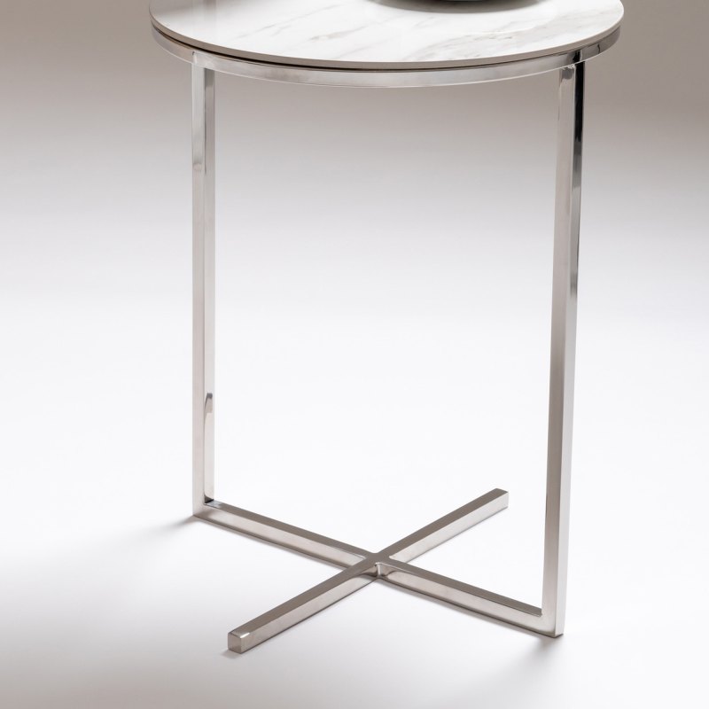 SMALL TABLES Cruz Stainless Steel Side Table | Cookes Furniture