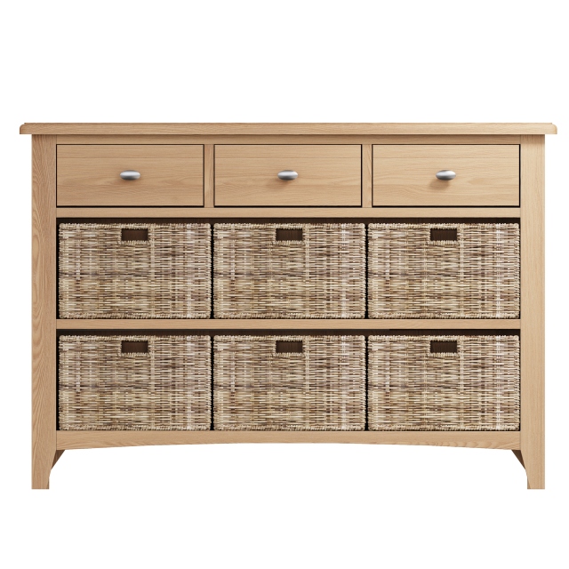 Cookes Collection Burnley 3 Drawer, 6 Baskets Unit 1