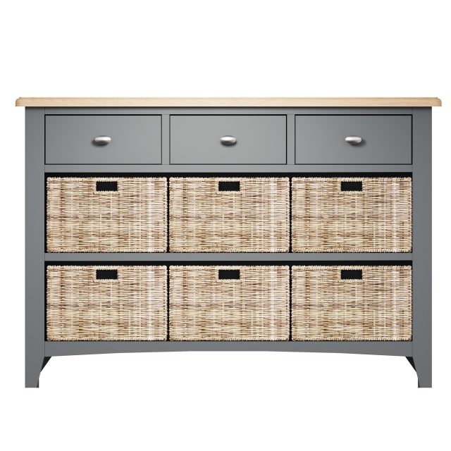 Cookes Collection Palma 3 DRawer 6 Baskets Sideboard 1