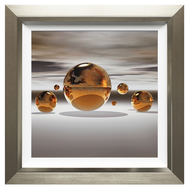 Complete Colour Golden Sphere I Liquid Art