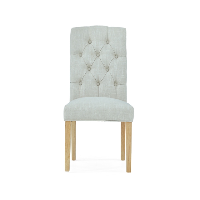 Marseille Natural Button Back Dining Chair 1