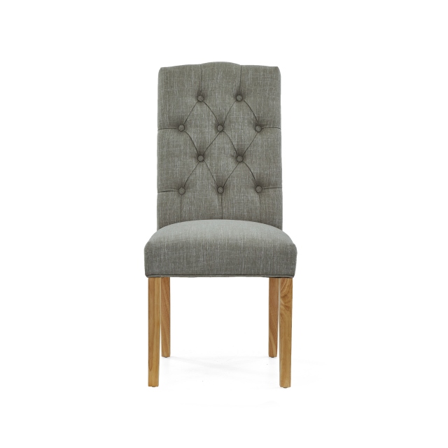 Marseille Grey Button Back Dining Chair 1