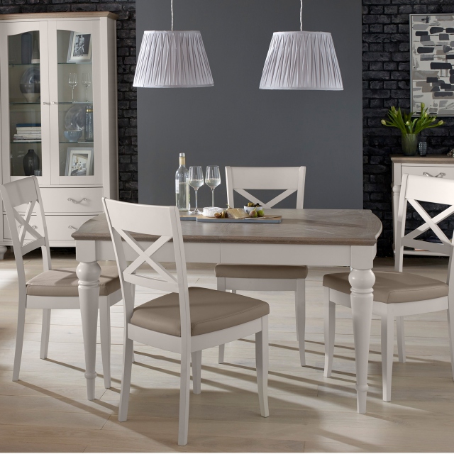 Geneva Small Dining Table & 4 X Back Chairs 1