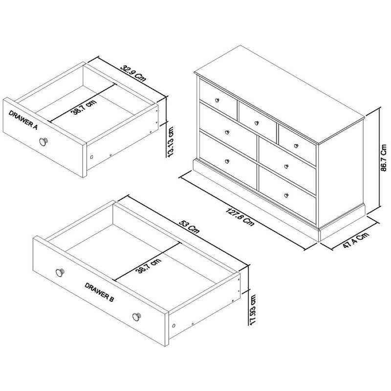 3-DRW Chest White アシュレイ家具 アメリカ 3-DRW Chest White